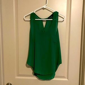 Green Sheer Tulip Back Tank